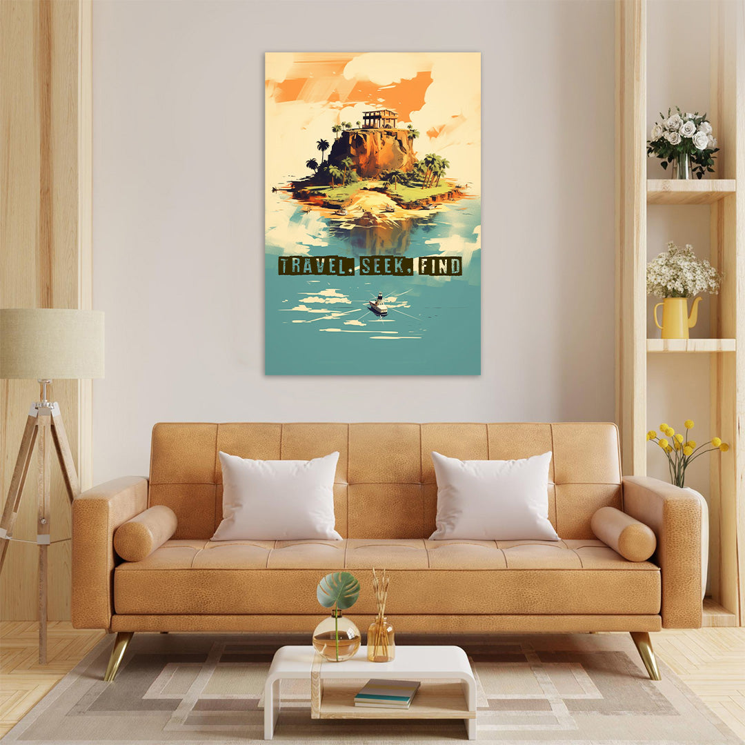 Island Escape: Solitude by the Shore | Travel Canvas Poster