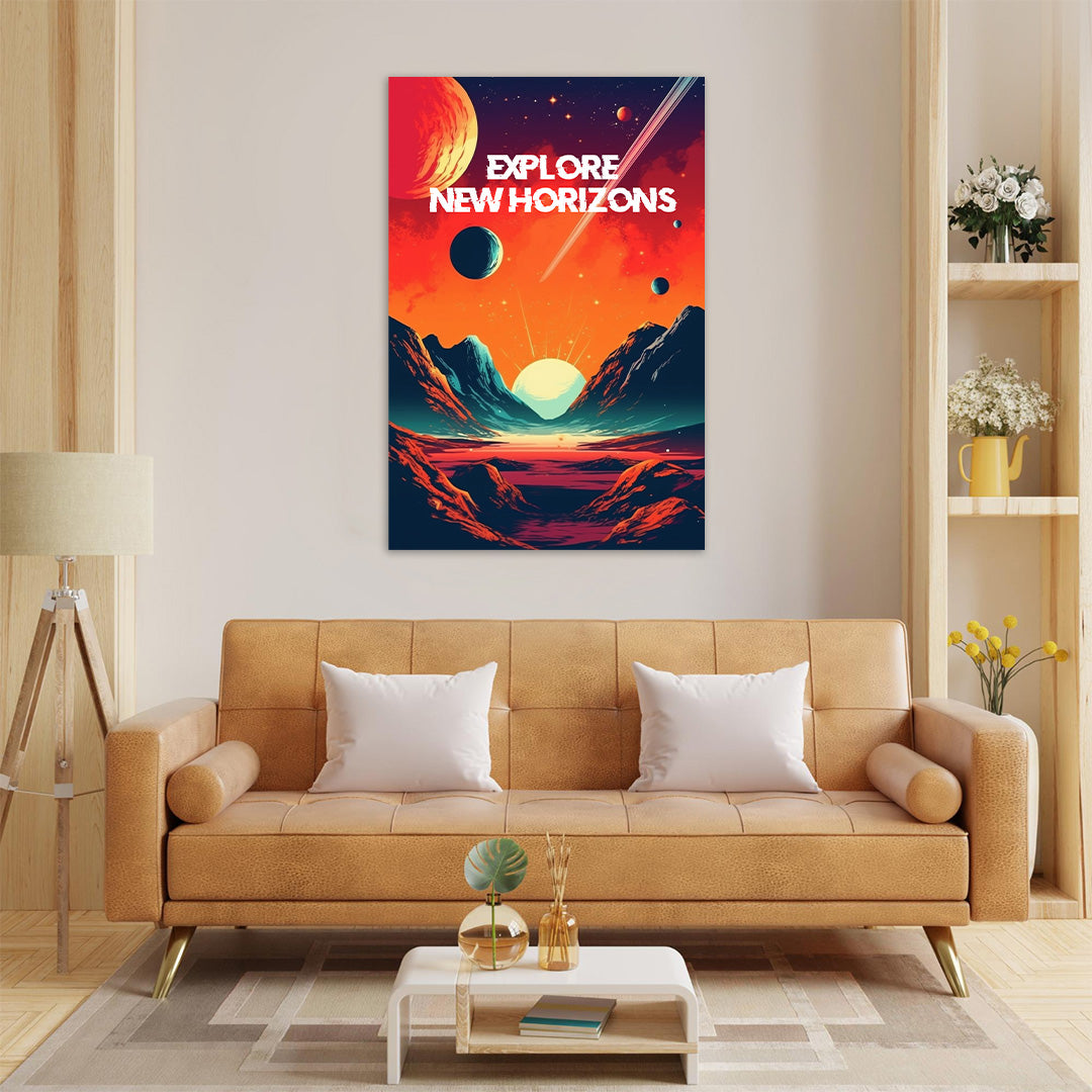 Cosmic Harmony: A Celestial Dawn | Space Canvas Poster