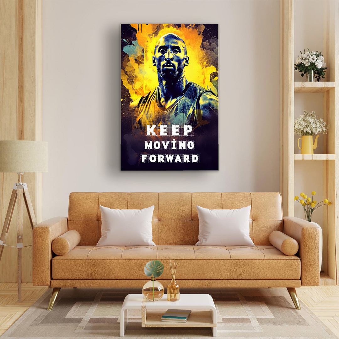 Kobe Bryant: Radiance in Gold | Basketball Canvas Poster