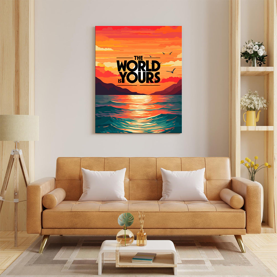 Sunset Serenity: Oceanic Dreams | Travel Canvas Poster