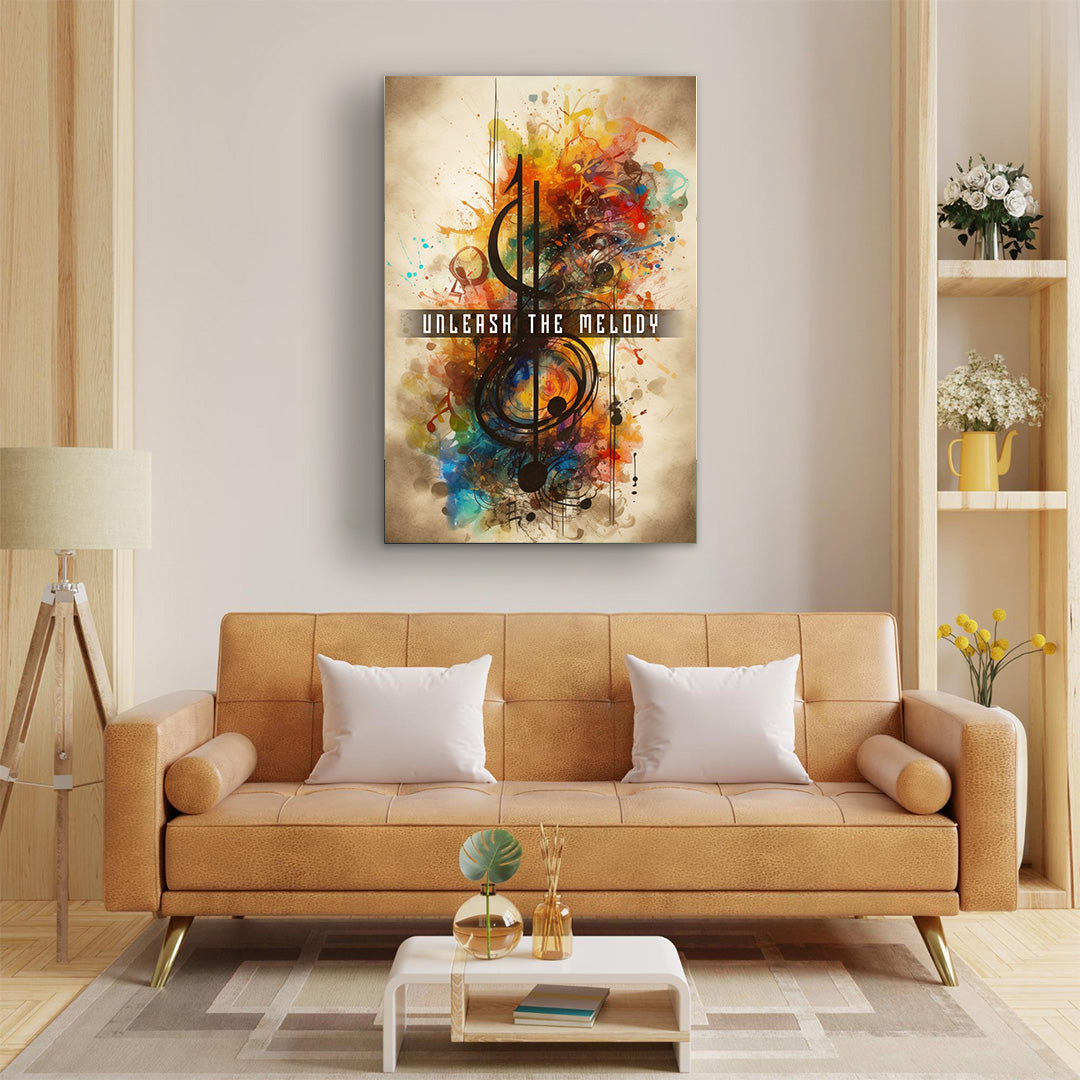 Symphonic Splatter: A Harmonious Fusion | Music Canvas Poster