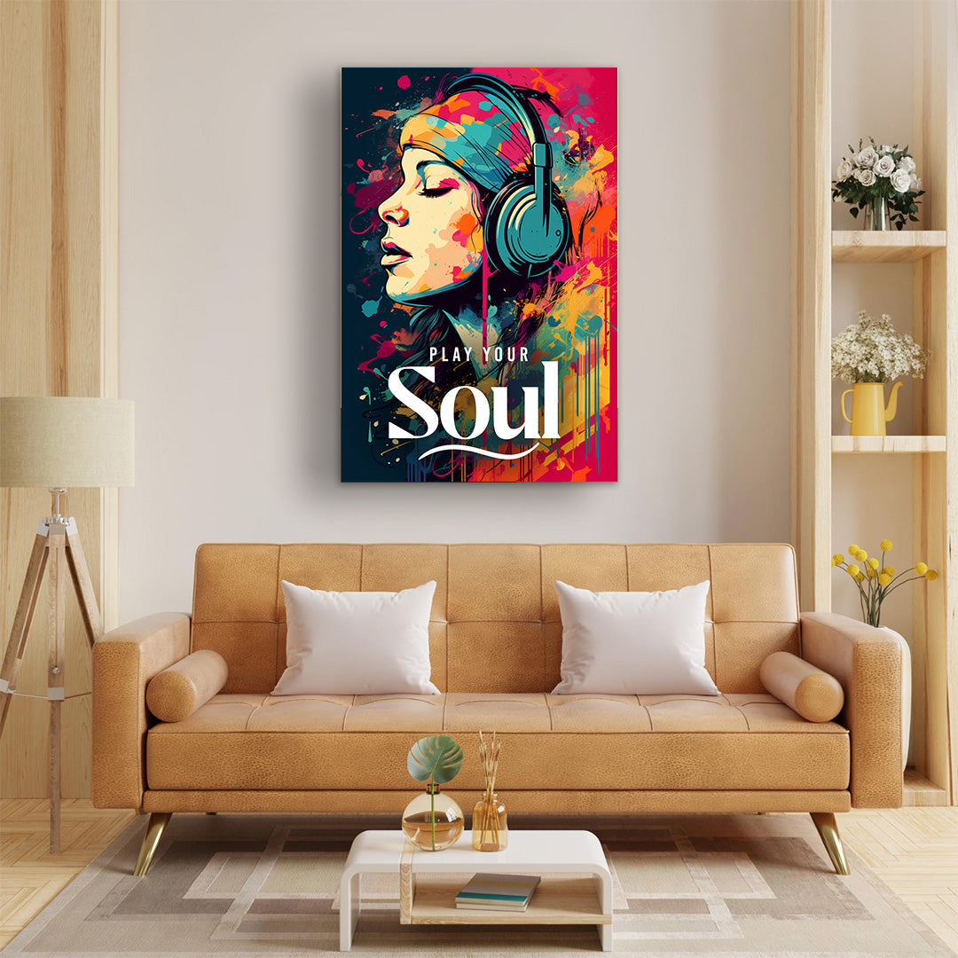 Euphonic Reverie: The Soulful Resonance Music Canvas Poster