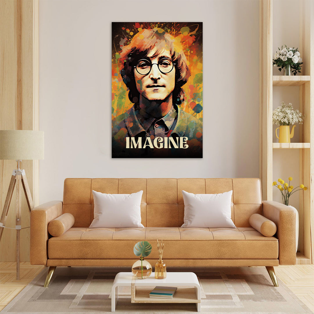 John Lennon: Visionary of Peace | Beatles | Music Canvas Poster