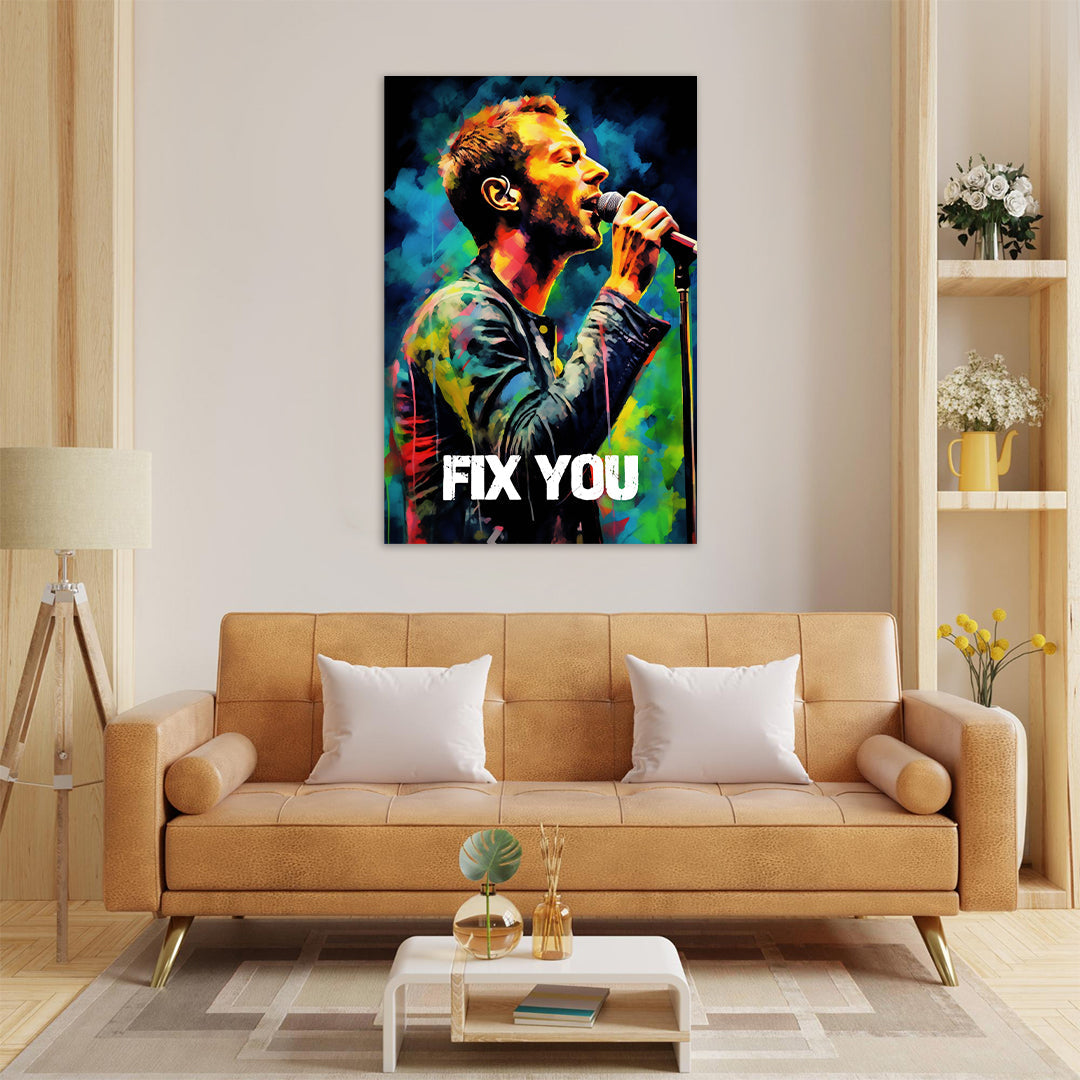 Chris Martin: Lyrical Luminescence Canvas | Coldplay | Music Canvas Poster