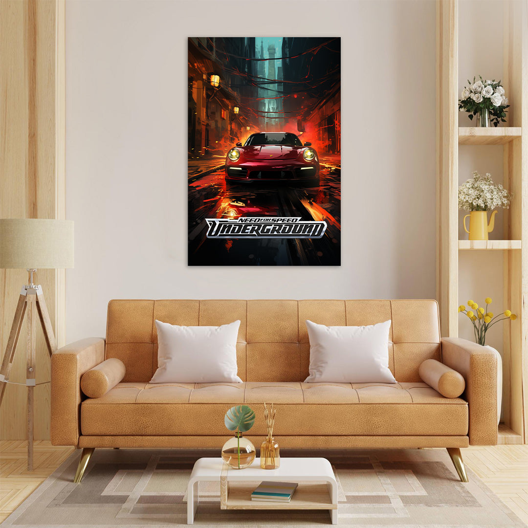 Need For Speed: Neon Nights Pursuit | Gaming Canvas Poster