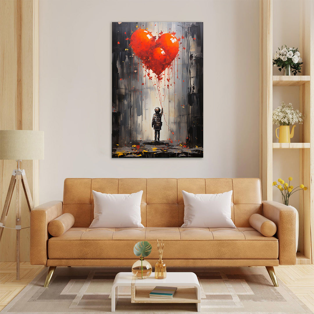 Heartstrings of the City - Banksy Style | Art Canvas Poster