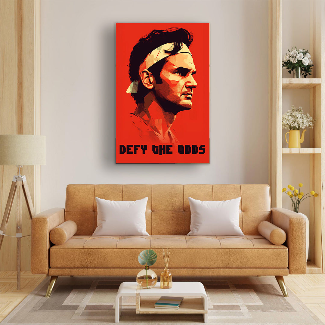 Roger Federer: Gaze of a Champion | Tennis Canvas Poster