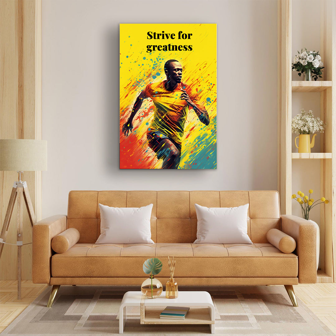 Usain Bolt: Sprint of Brilliance | Athletics Canvas Poster