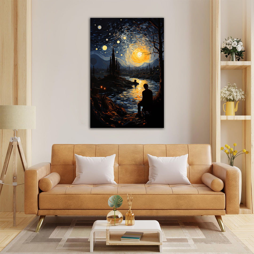 Starry Serenity - Victor Van Gogh Style | Art Canvas Poster