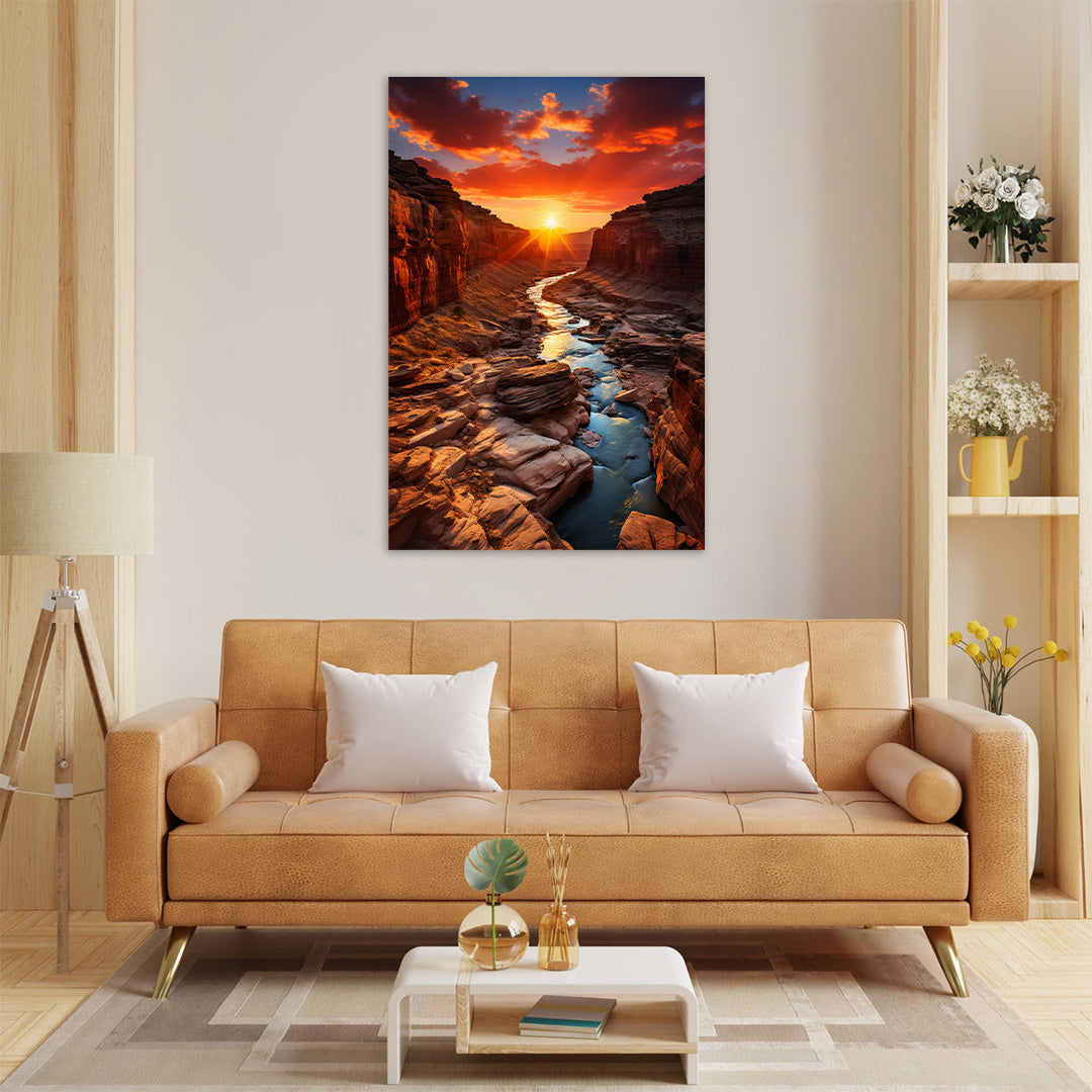 Canyon Glow at Sunset | Travel Canvas Poster