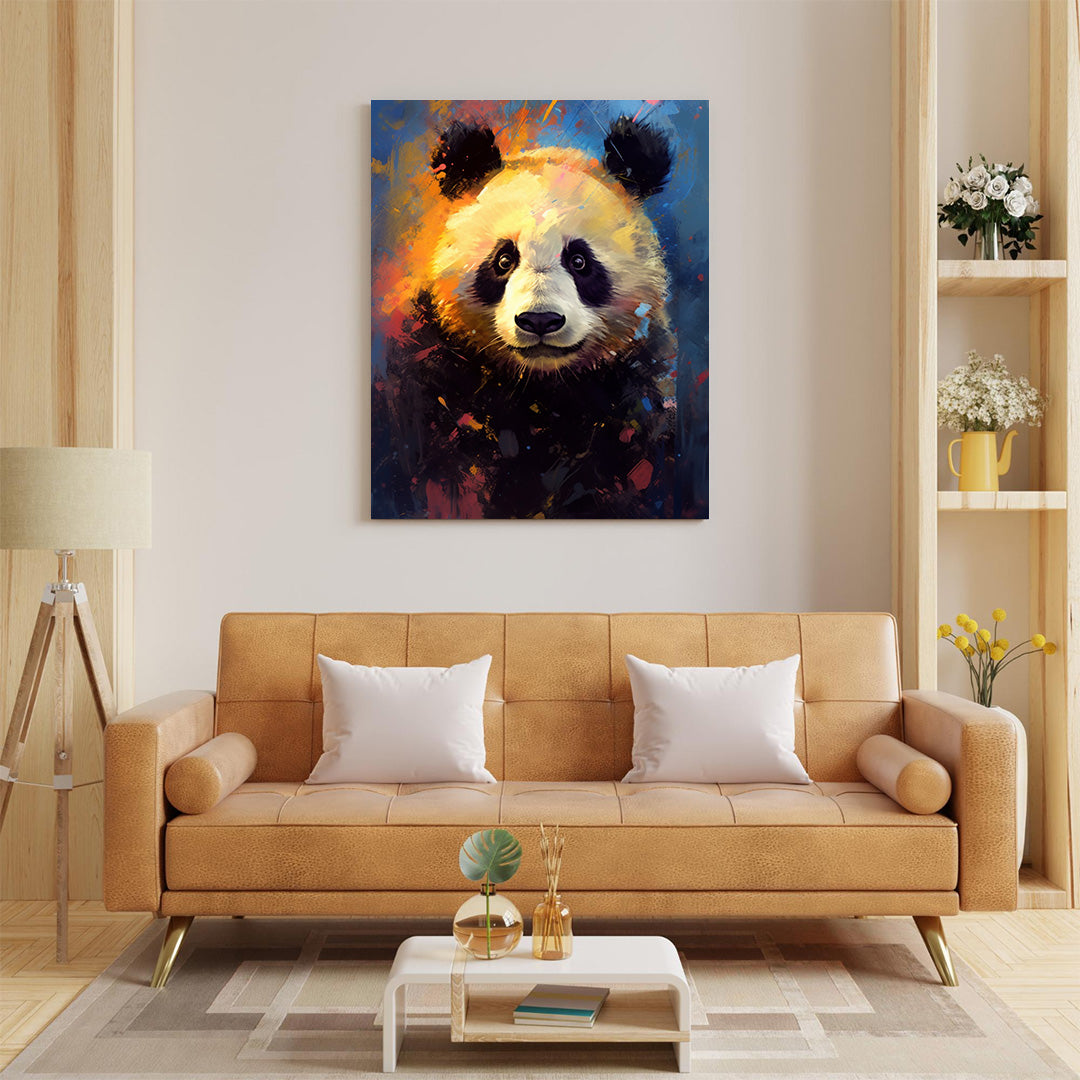 Whimsical Panda Essence | Animal Canvas Poster