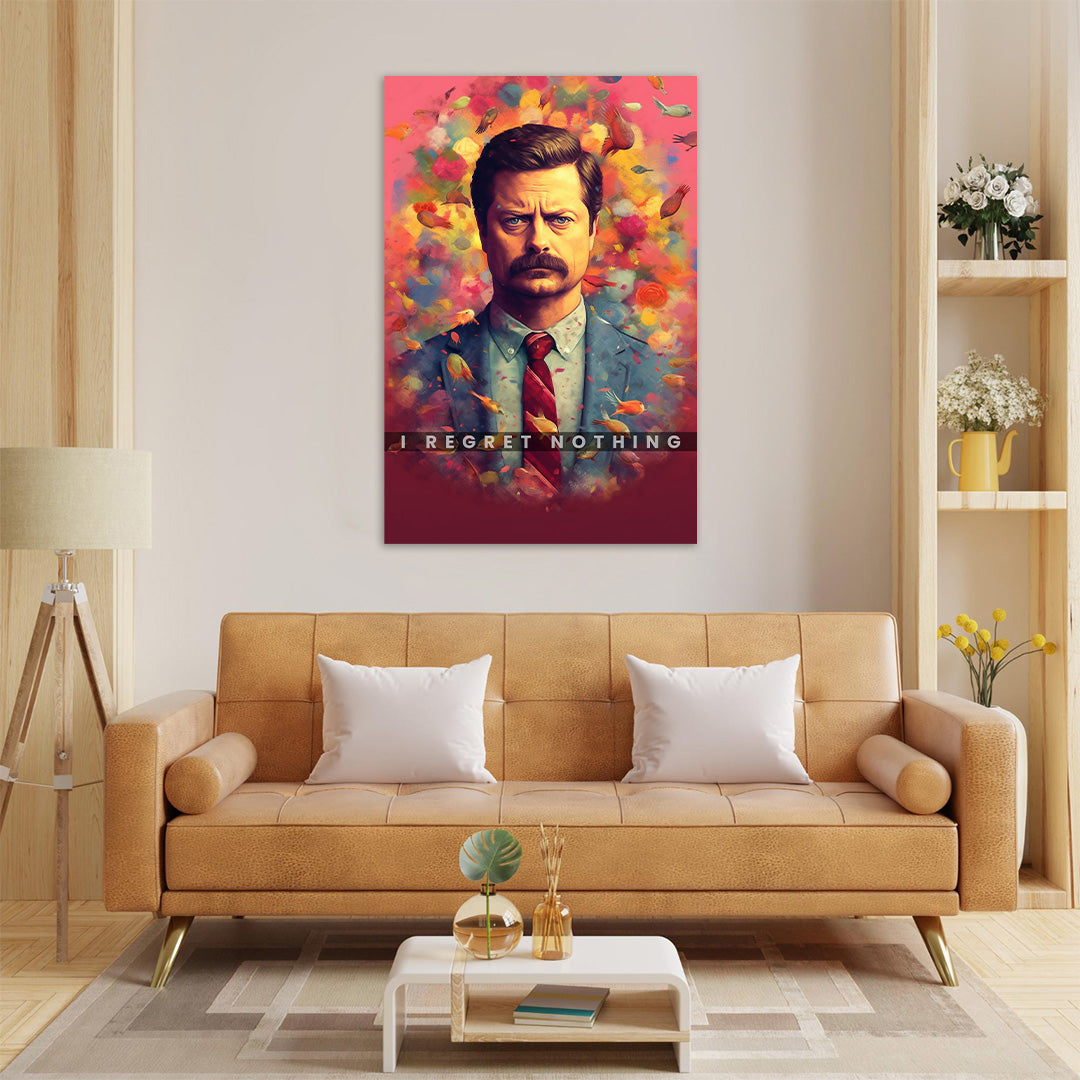 Ron Swanson Ethereal Nature | Parks & Recreation | Movies & Shows Canvas Poster