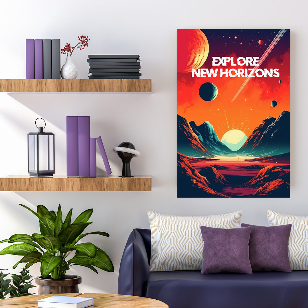 Cosmic Harmony: A Celestial Dawn | Space Canvas Poster