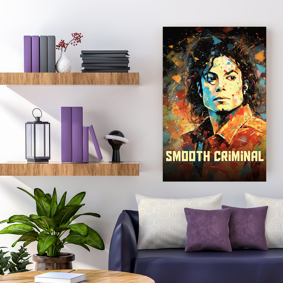 Michael Jackson: Vibrant King of Pop | Music Canvas Poster