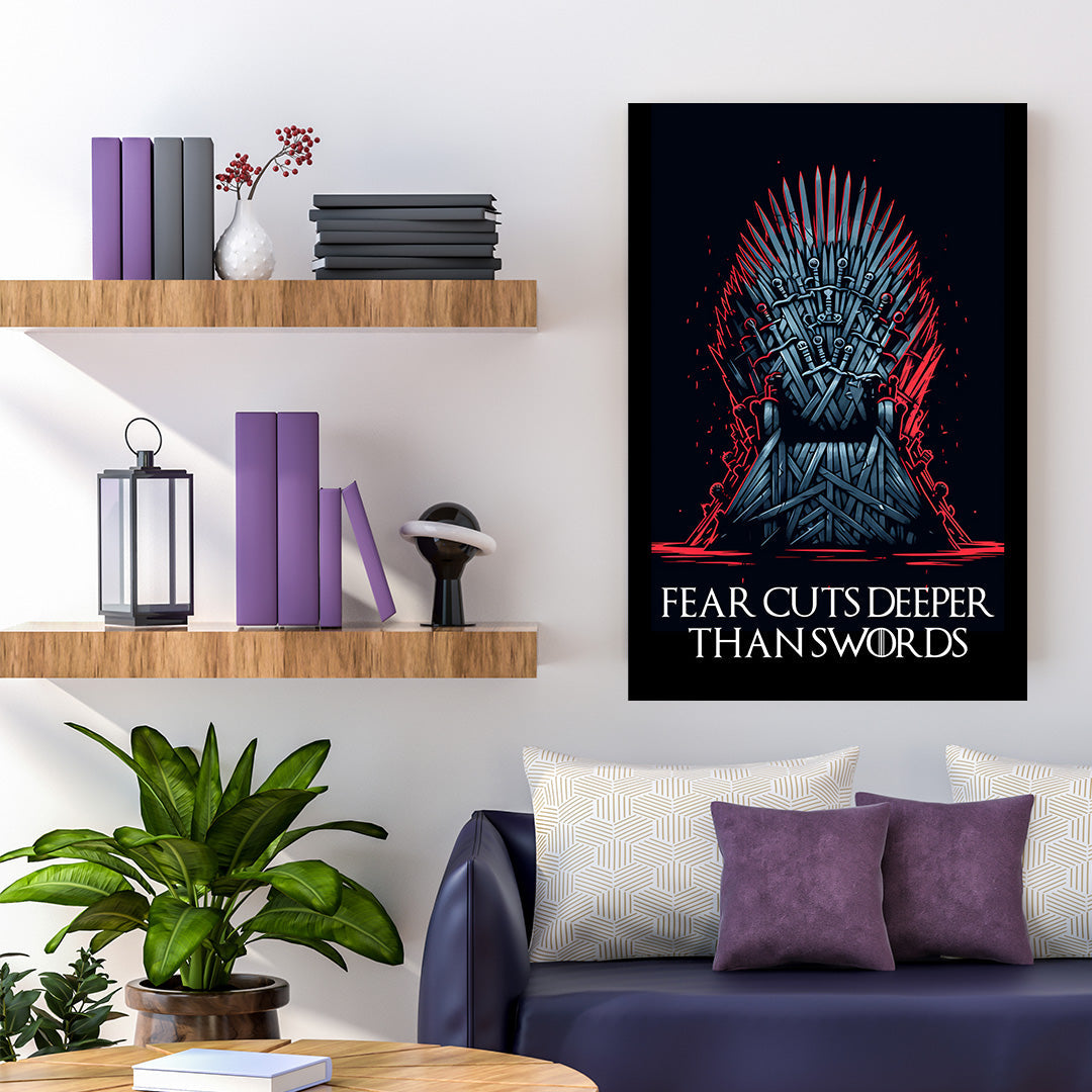 Rise to Power: Iron Throne Luminescent | Game of Thrones | Movies & Shows Canvas Poster