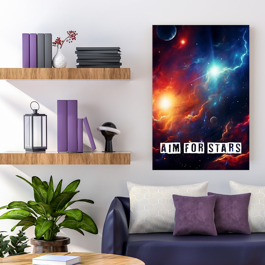 Celestial Dance: The Nebulous Symphony | Space Canvas Poster