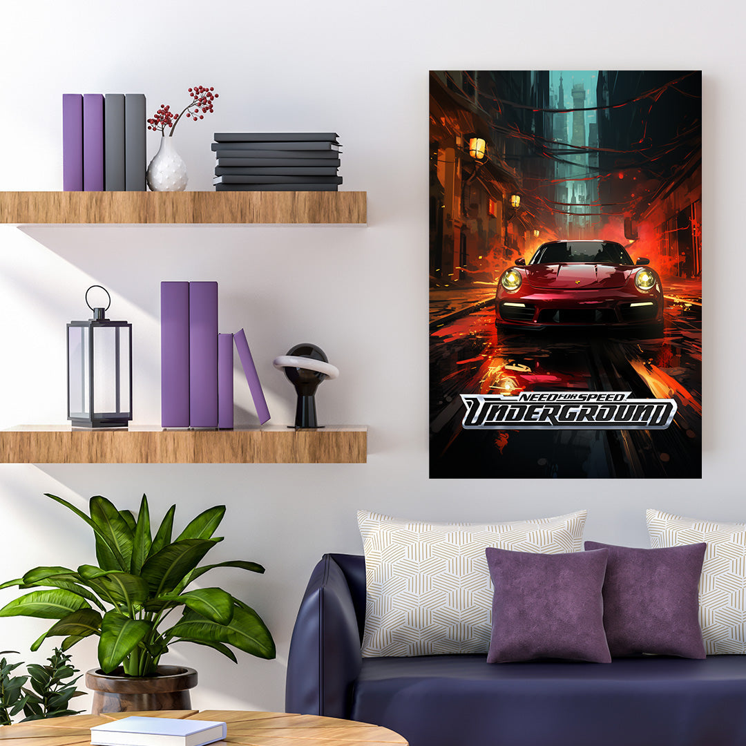 Need For Speed: Neon Nights Pursuit | Gaming Canvas Poster