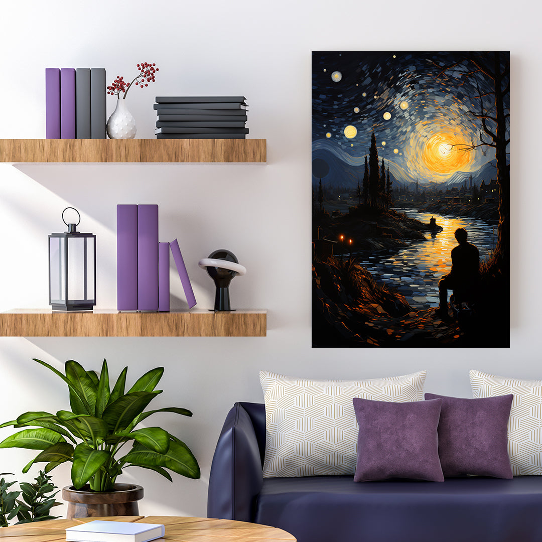 Starry Serenity - Victor Van Gogh Style | Art Canvas Poster