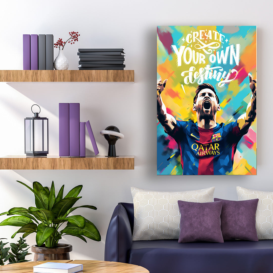 Lionel Messi: Burst of Brilliance | Football Canvas Poster