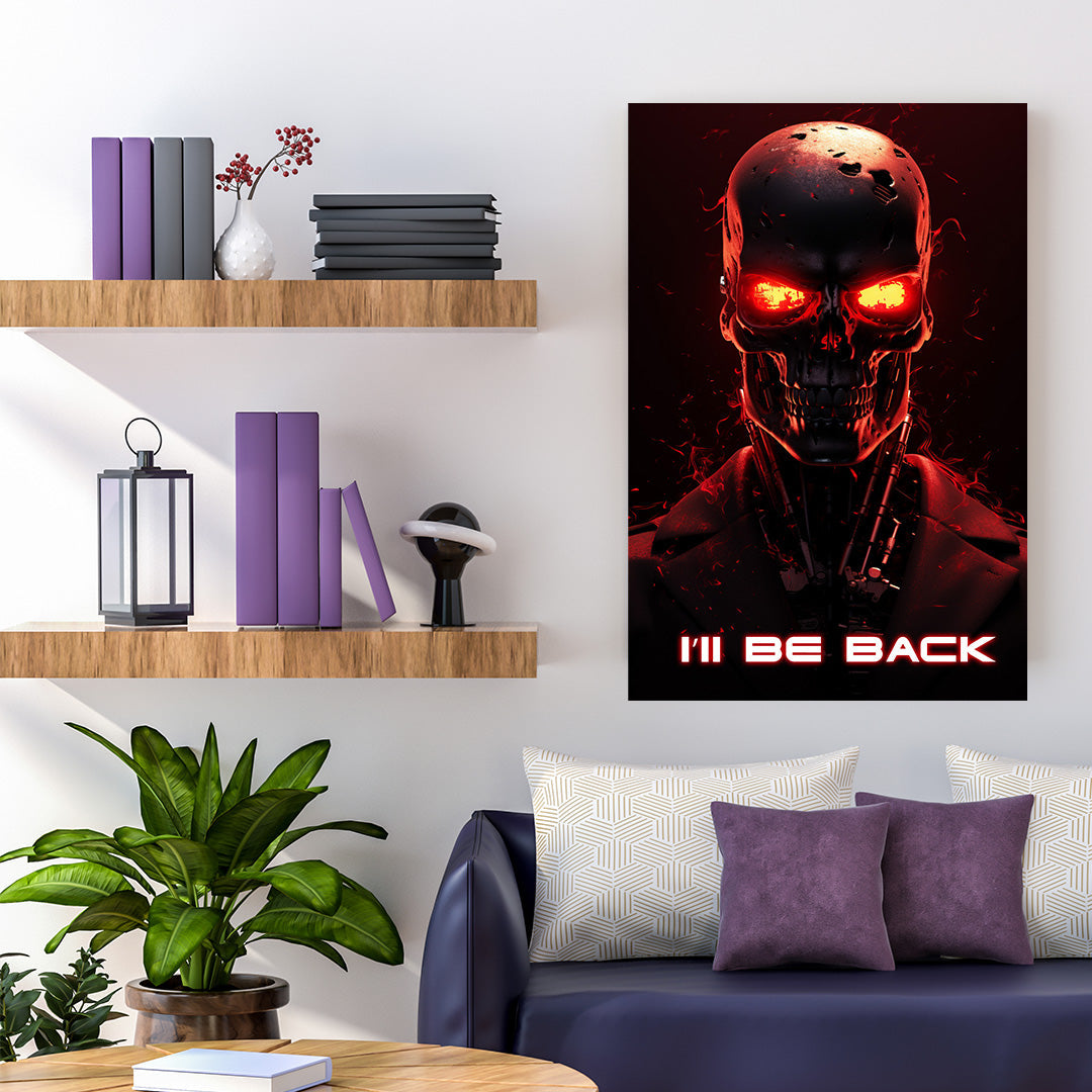 Fiery Gaze: The Terminator Ascendant | Movies & Shows Canvas Poster