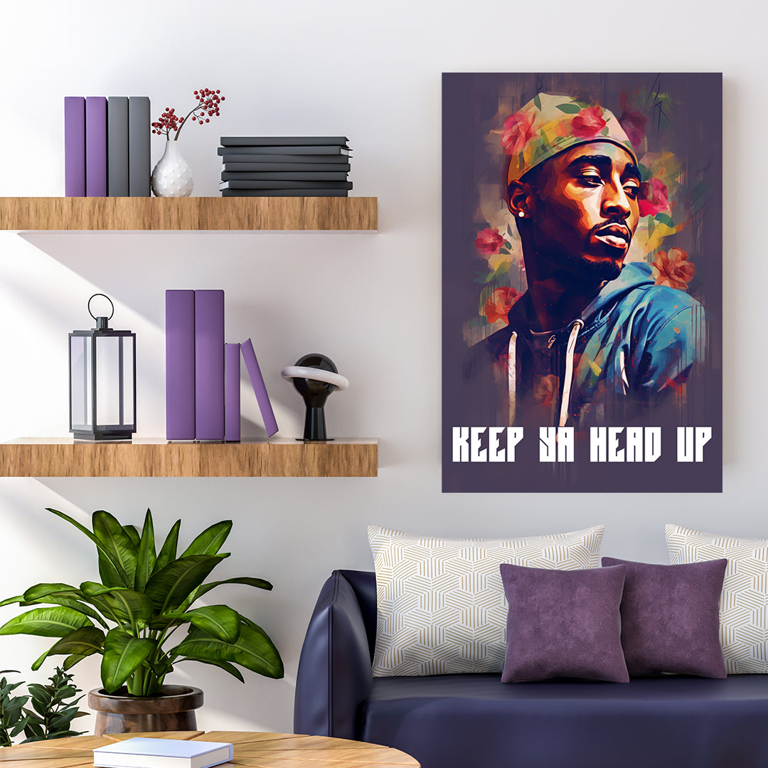 Tupac: Resonance in Roses | Music Canvas Poster