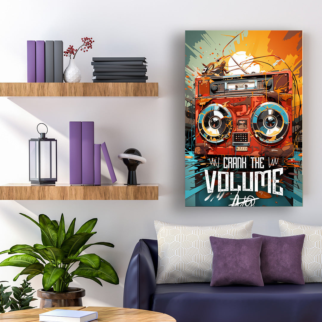 Retro Resonance: Urban Beat Symphony | Music Canvas Poster