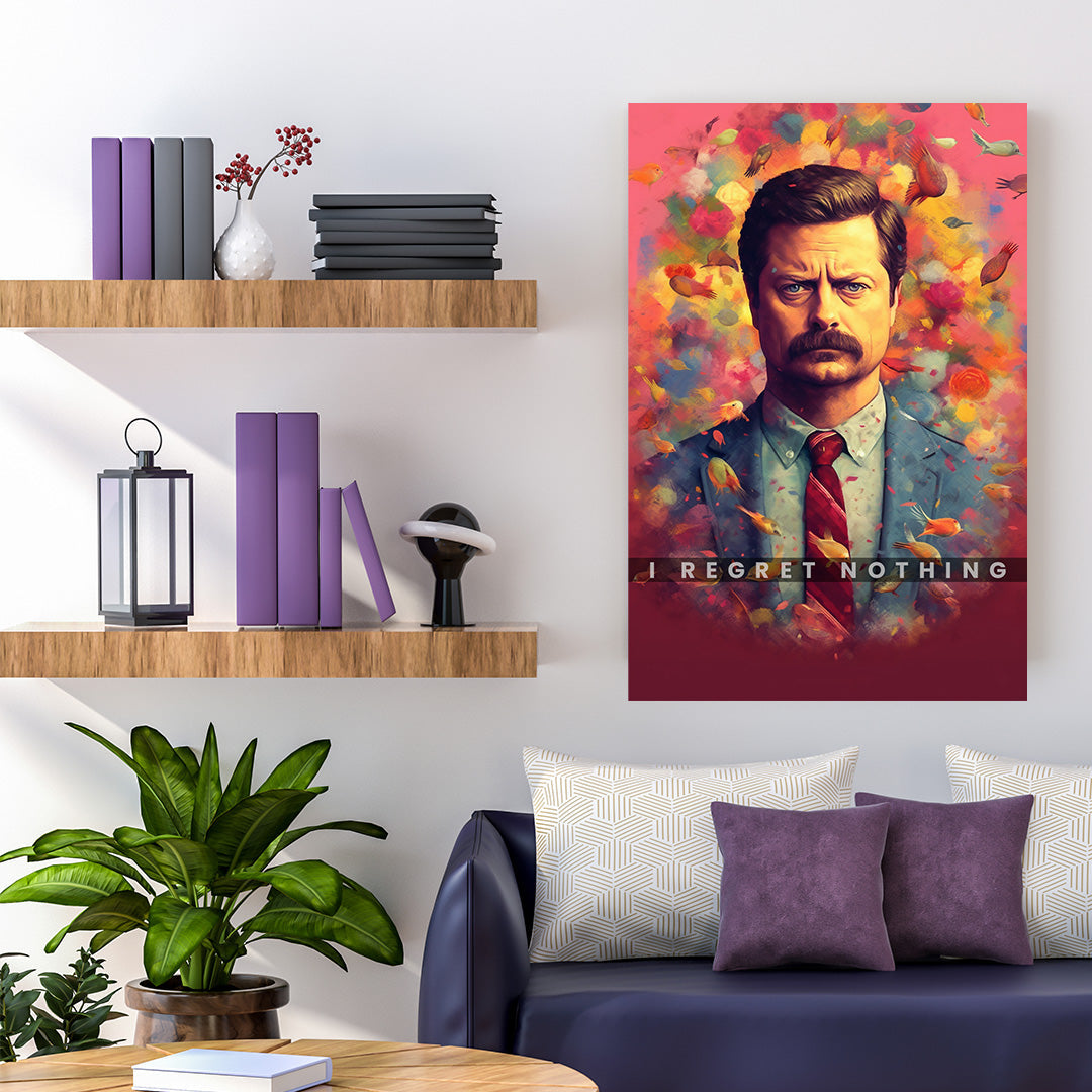 Ron Swanson Ethereal Nature | Parks & Recreation | Movies & Shows Canvas Poster