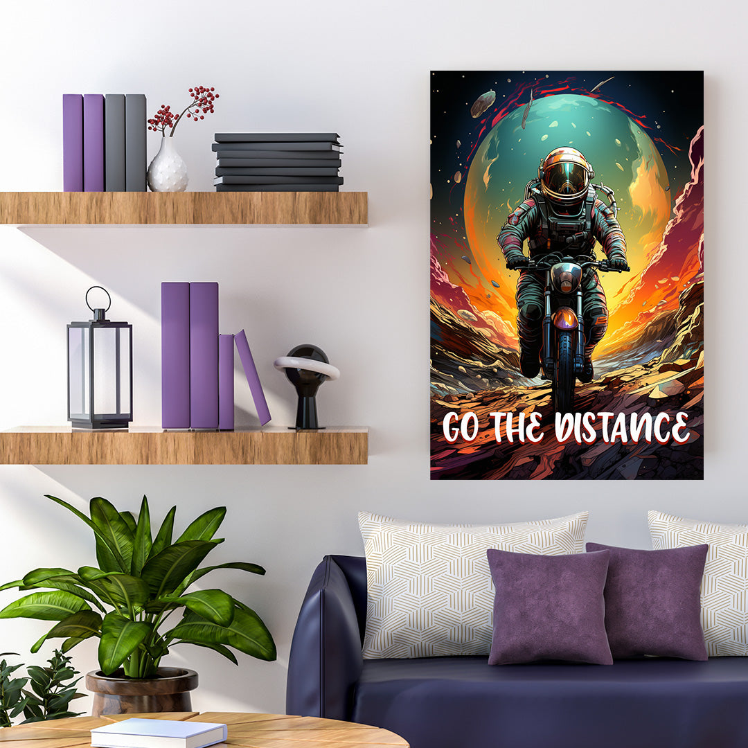 Galactic Rider: Cosmic Frontier | Space Canvas Poster