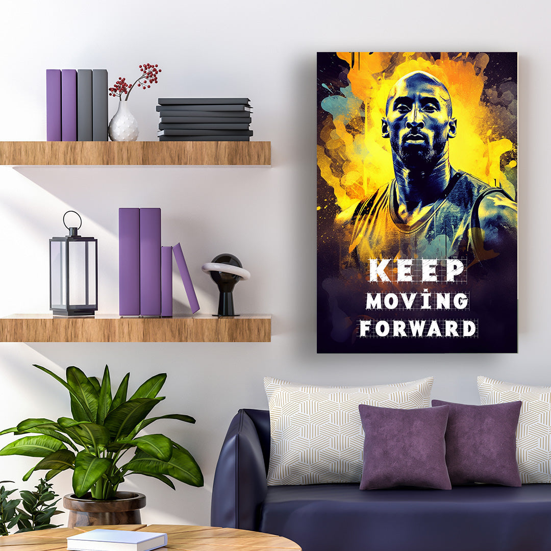 Kobe Bryant: Radiance in Gold | Basketball Canvas Poster