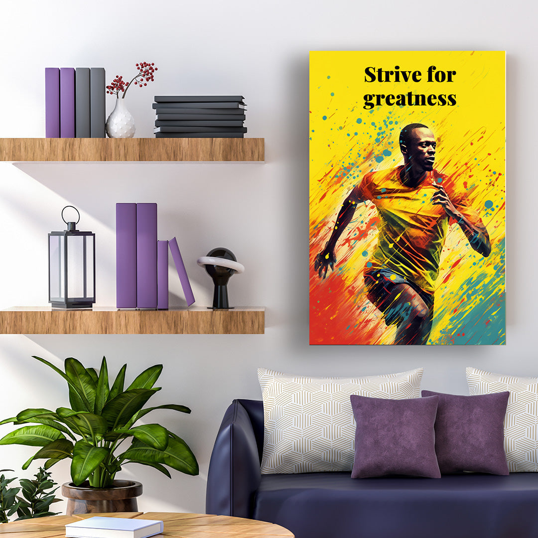 Usain Bolt: Sprint of Brilliance | Athletics Canvas Poster