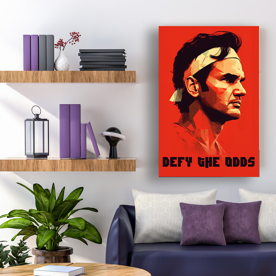 Roger Federer: Gaze of a Champion | Tennis Canvas Poster