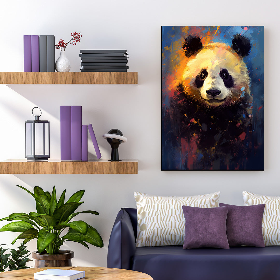 Whimsical Panda Essence | Animal Canvas Poster