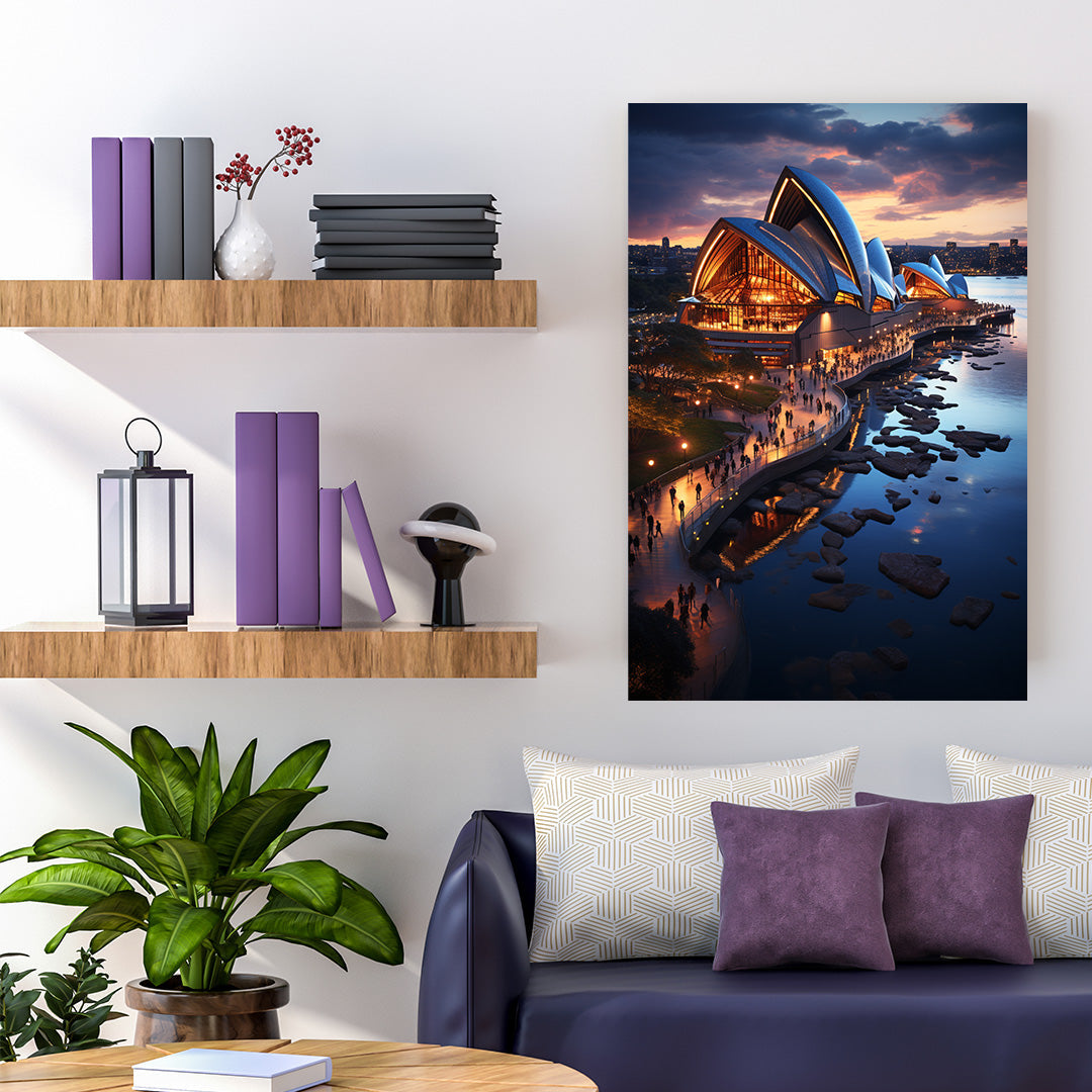 Sydney's Evening Elegance | Travel Canvas Poster