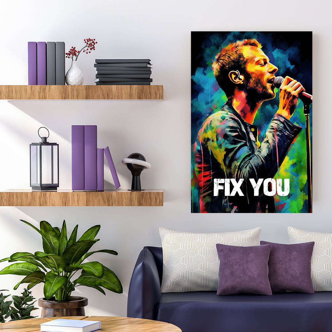 Chris Martin: Lyrical Luminescence Canvas | Coldplay | Music Canvas Poster