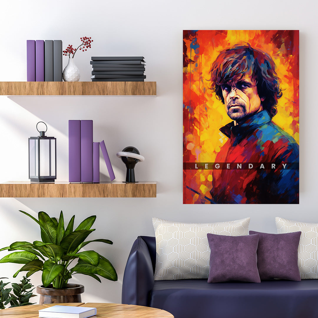 Tyrion Lannister: The Lion's Vibrance | Game of Thrones | Movies & Shows Canvas Poster