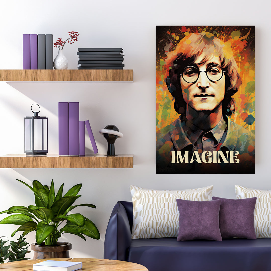 John Lennon: Visionary of Peace | Beatles | Music Canvas Poster