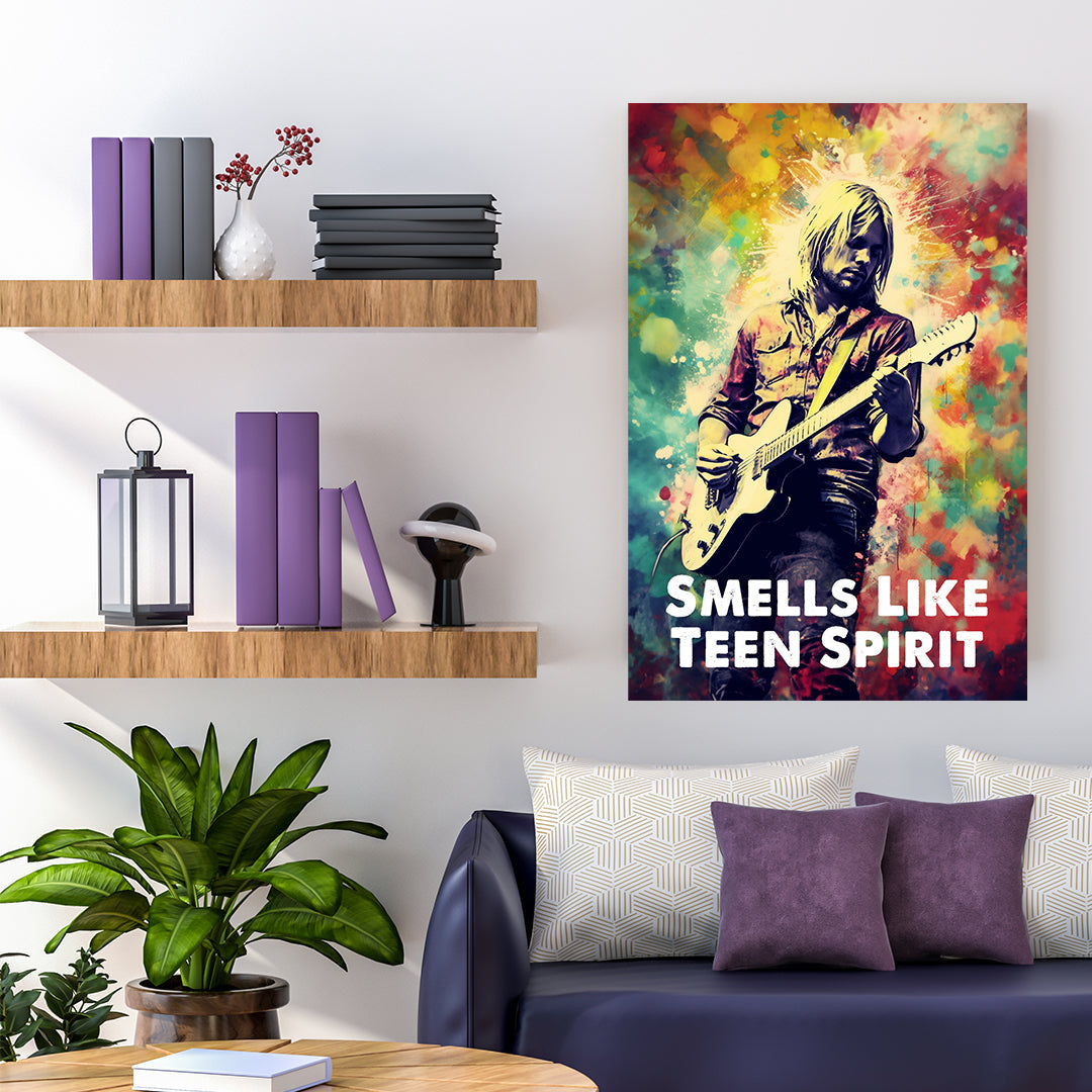 Kurt Cobain: Grunge Reverie | Nirvana | Music Canvas Poster