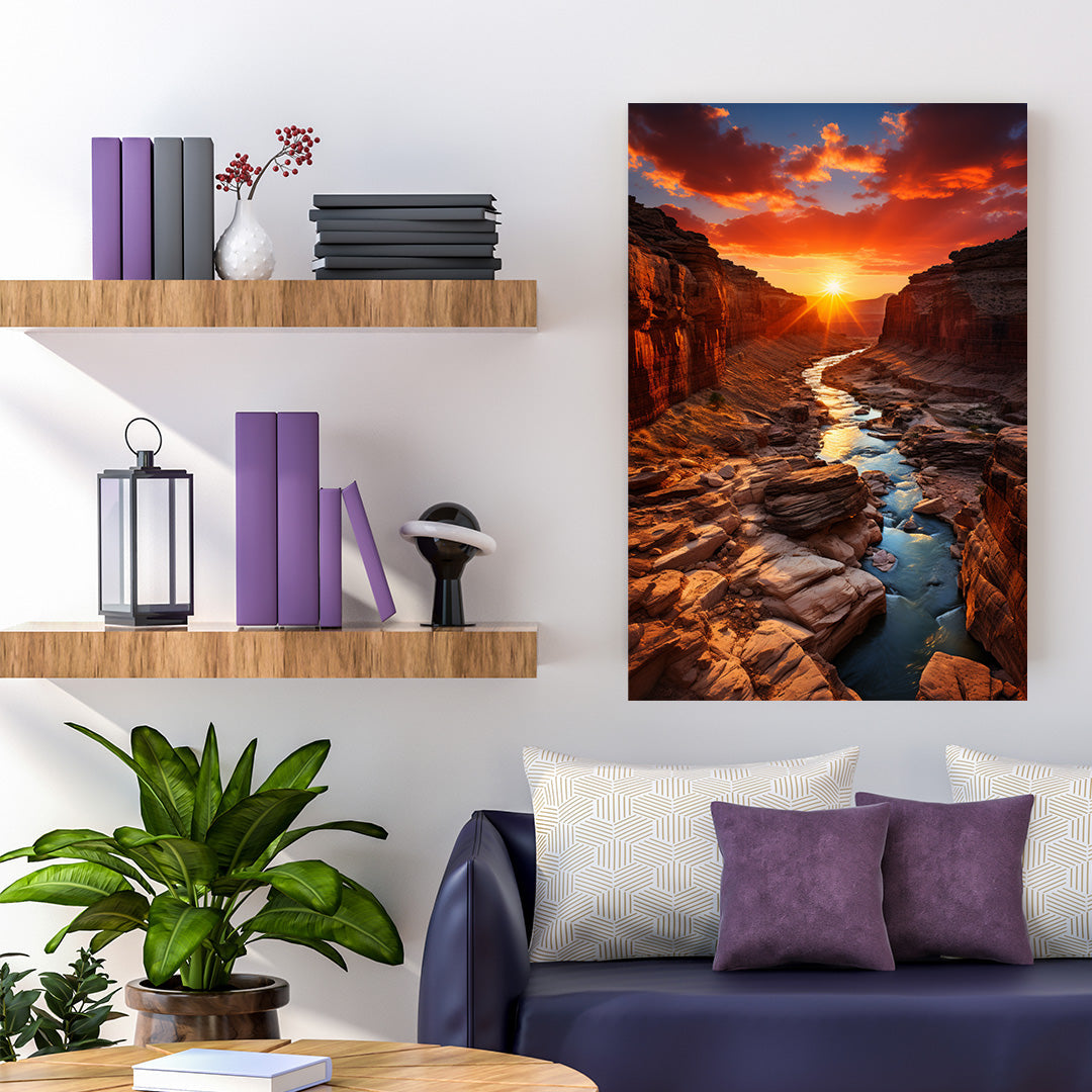 Canyon Glow at Sunset | Travel Canvas Poster