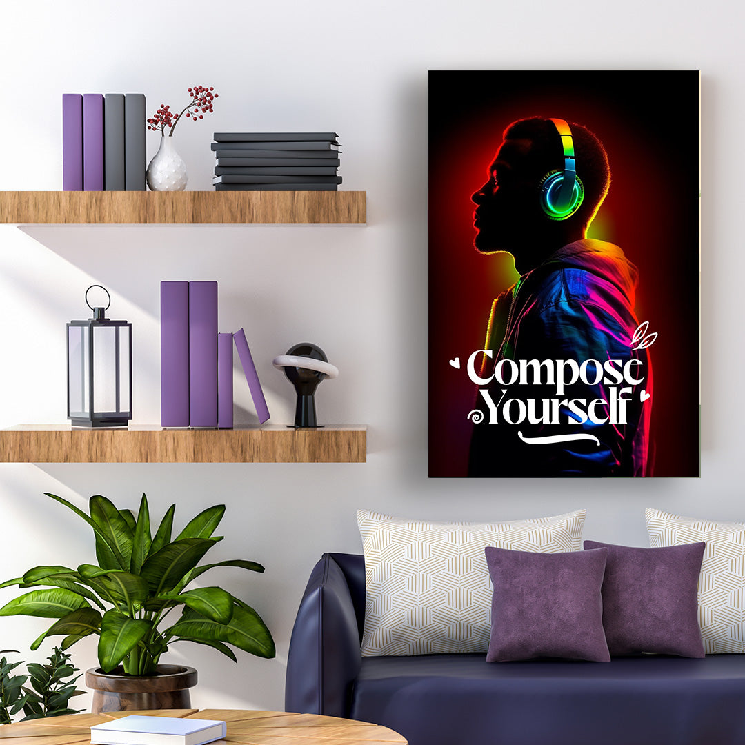 Electro Aura: The Neon Soundscape | Music Canvas Poster