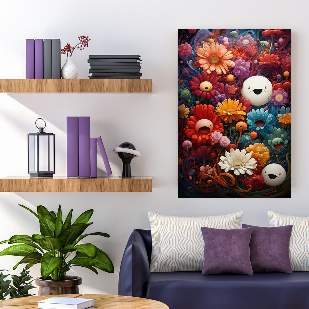 Floral Fantasy - Takashi Murakami Style | Art Canvas Poster