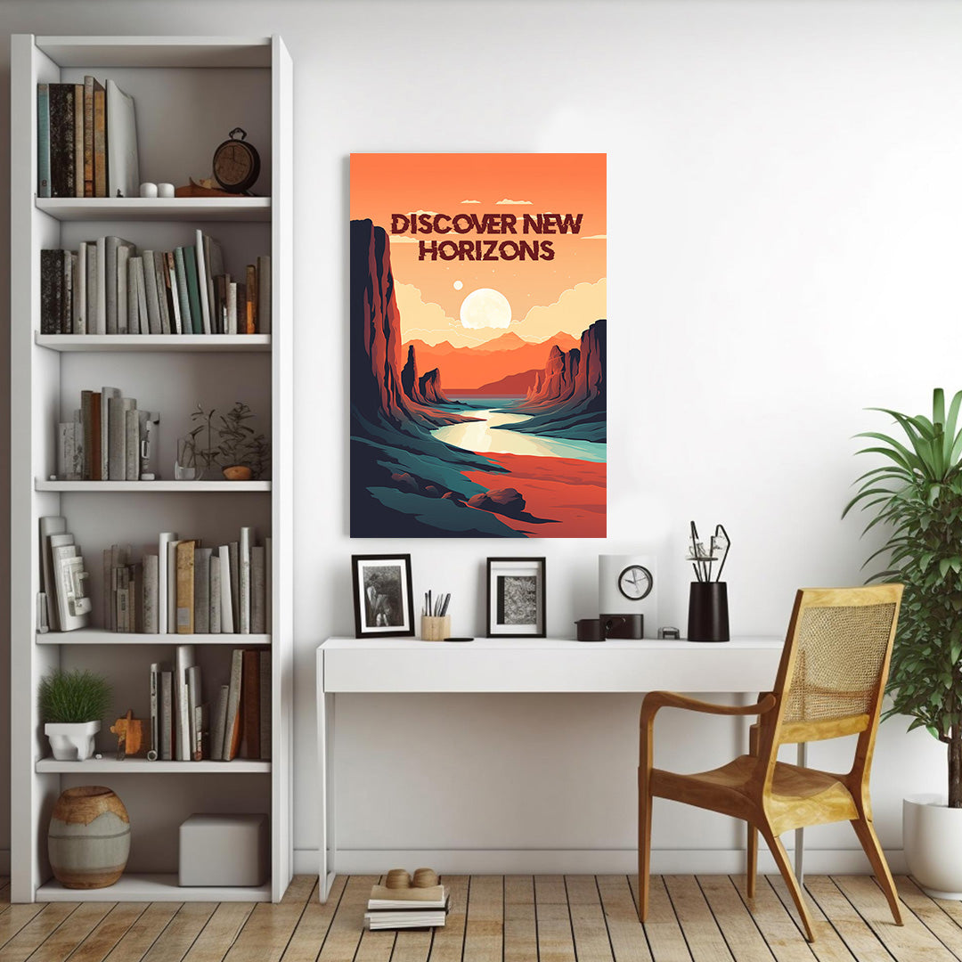 Desert Moonrise Odyssey | Travel Canvas Poster