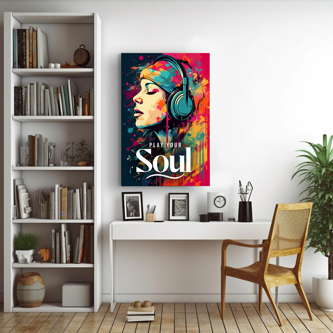 Euphonic Reverie: The Soulful Resonance Music Canvas Poster