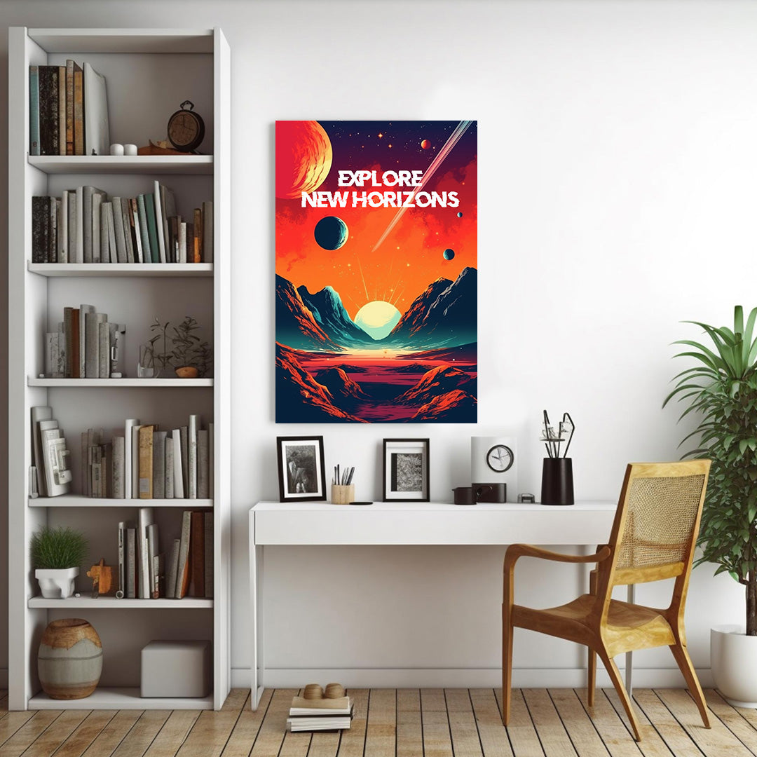 Cosmic Harmony: A Celestial Dawn | Space Canvas Poster