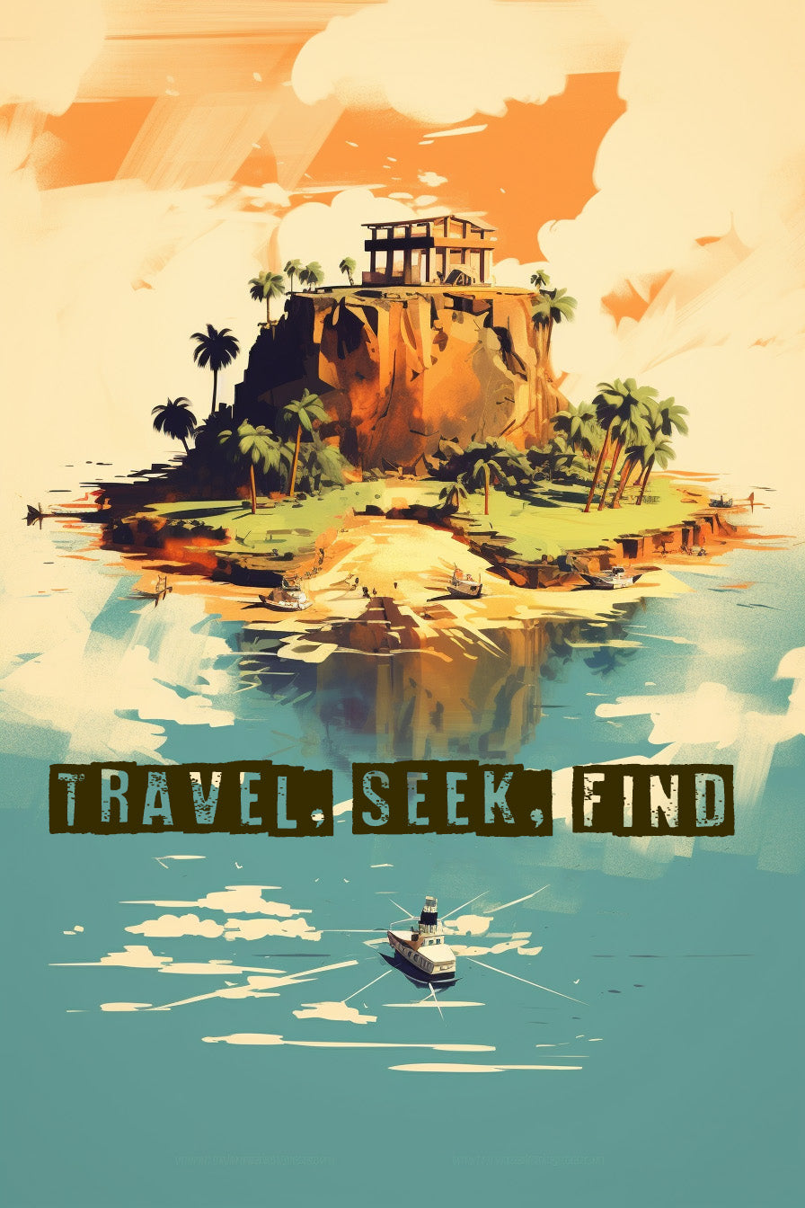 Island Escape: Solitude by the Shore | Travel Canvas Poster