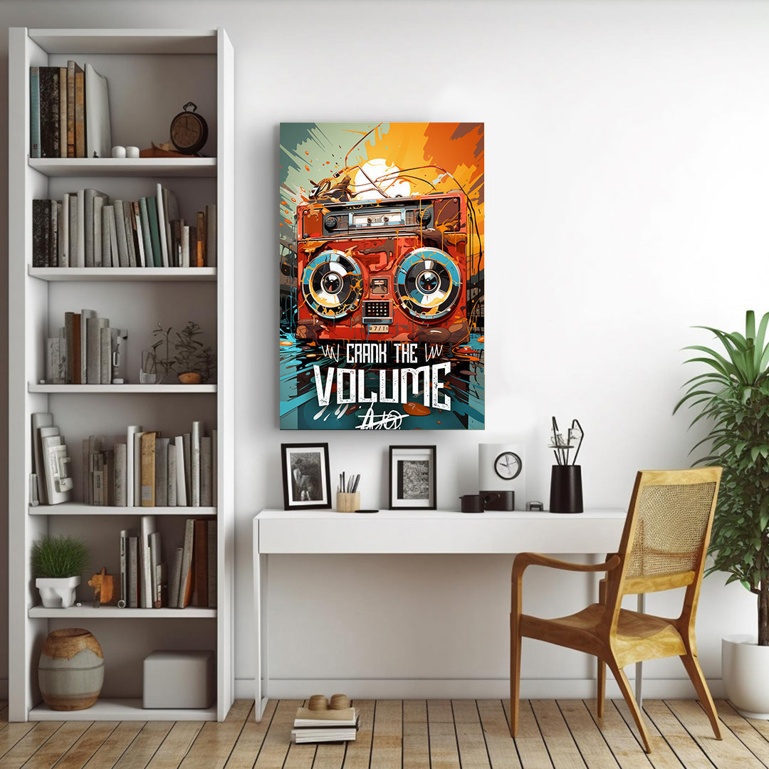 Retro Resonance: Urban Beat Symphony | Music Canvas Poster