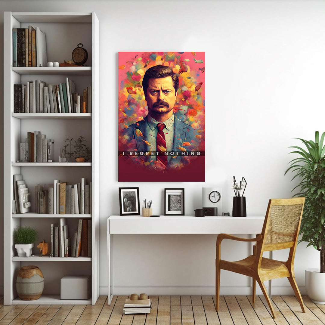 Ron Swanson Ethereal Nature | Parks & Recreation | Movies & Shows Canvas Poster