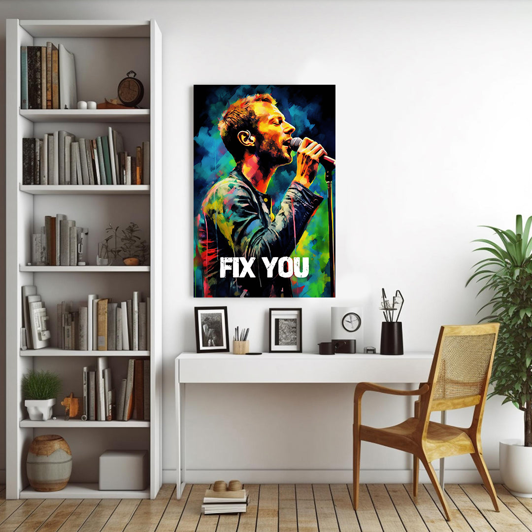 Chris Martin: Lyrical Luminescence Canvas | Coldplay | Music Canvas Poster