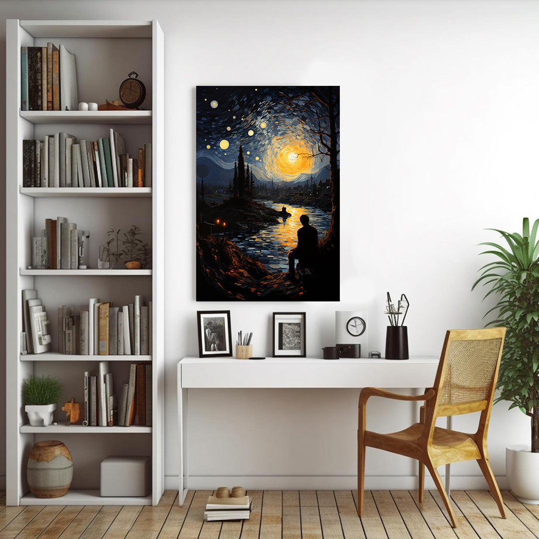 Starry Serenity - Victor Van Gogh Style | Art Canvas Poster