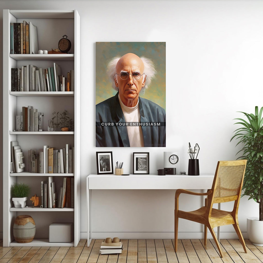 Larry David Portrait | Curb Your Enthusiasm | Movies & Shows Canvas Poster