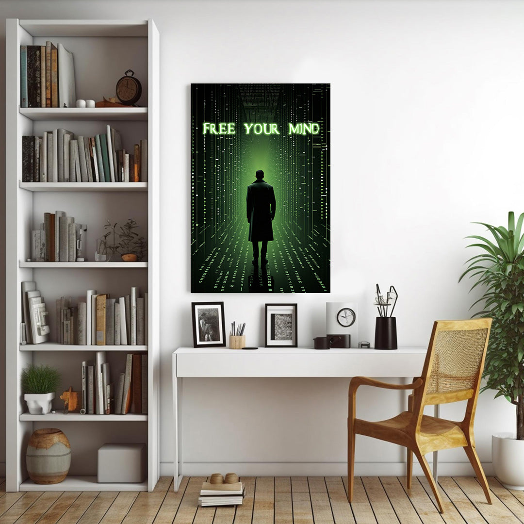 Digital Descent: The Matrix Reality | Movies & Shows Canvas Poster